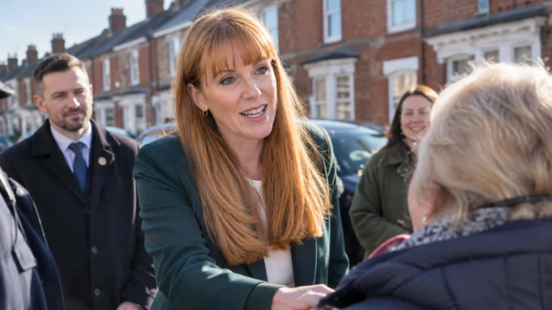 Angela Rayner meeting constituents in Ashton-under-Lyne