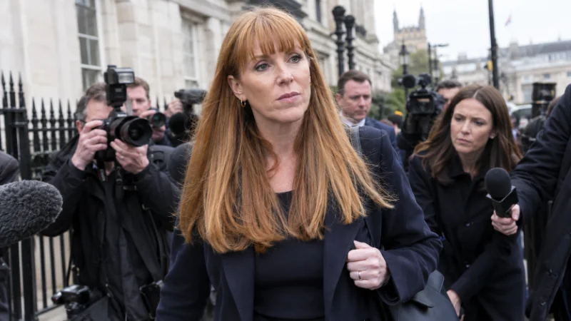 Angela Rayner facing press questions during the tax scandal