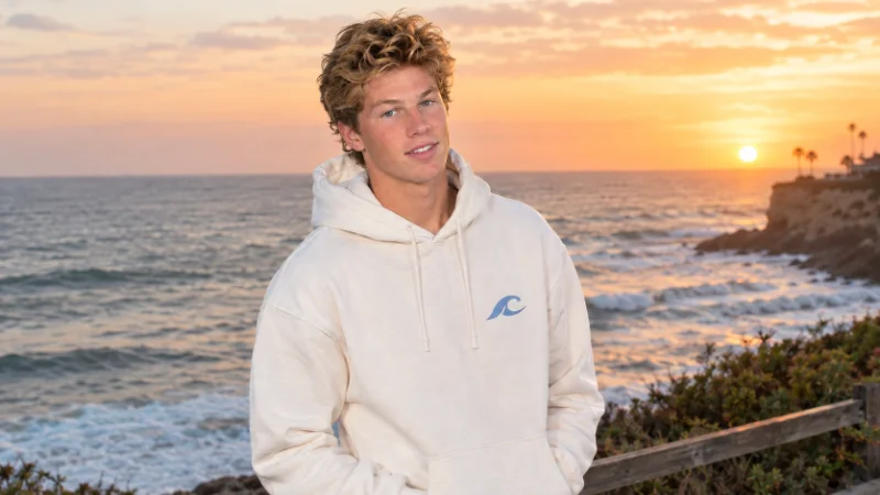 Ben Azelart wearing his Stay Wild merchandise brand