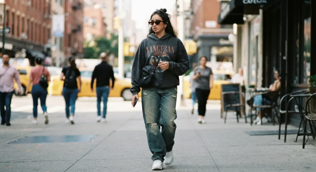 Tate McRae seen out in a casual street style look