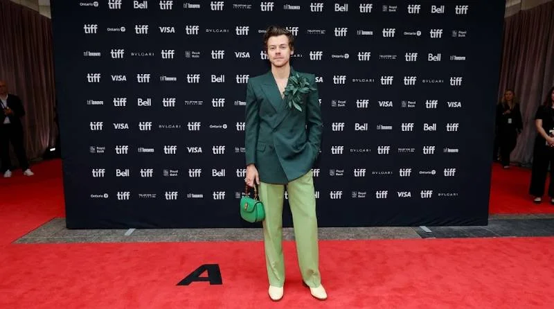 Harry Styles in a tailored suit on the red carpet