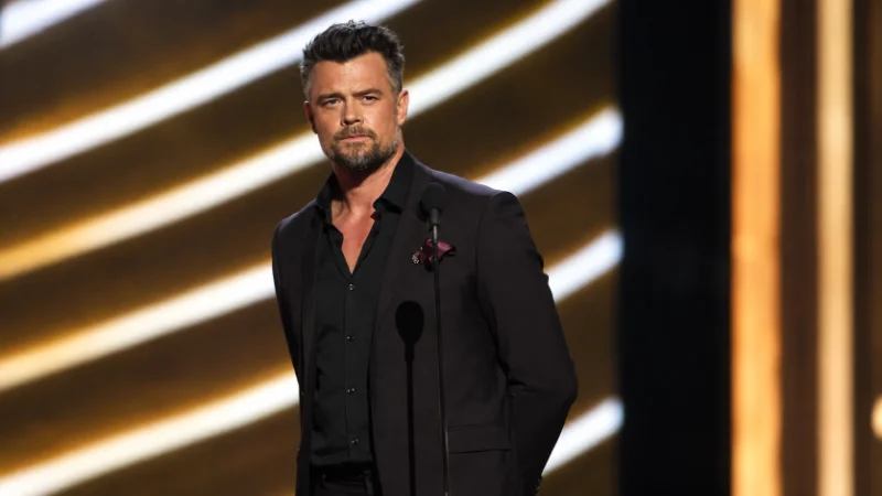 Josh Duhamel during an early modeling photo shoot in a studio